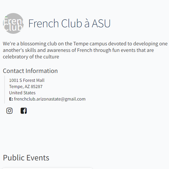 French Speaking  Near Me - French Club a ASU